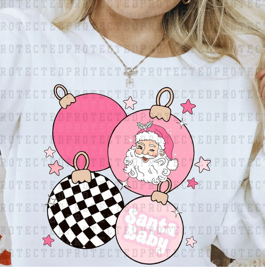 Santa Baby Ornaments {Pink}