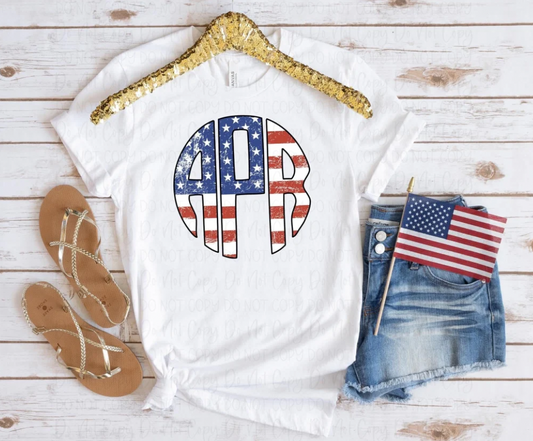 American Flag Monogram